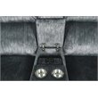 New Classic Furniture Tango Fabric Power Console Loveseat in Shadow Gray