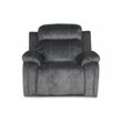 New Classic Furniture Tango Polyester Fabric Glider Recliner in Shadow Gray