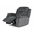 New Classic Furniture Tango Polyester Fabric Glider Recliner in Shadow Gray