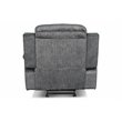 New Classic Furniture Tango Polyester Fabric Glider Recliner in Shadow Gray