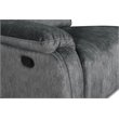 New Classic Furniture Tango Polyester Fabric Glider Recliner in Shadow Gray
