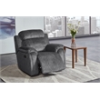 New Classic Furniture Tango Polyester Fabric Glider Recliner in Shadow Gray