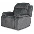 New Classic Furniture Tango Polyester Fabric Glider Recliner in Shadow Gray