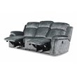 New Classic Furniture Tango Polyester Fabric Power Recliner Sofa in Shadow Gray