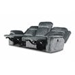 New Classic Furniture Tango Polyester Fabric Power Recliner Sofa in Shadow Gray