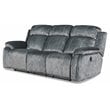 New Classic Furniture Tango Polyester Fabric Power Recliner Sofa in Shadow Gray