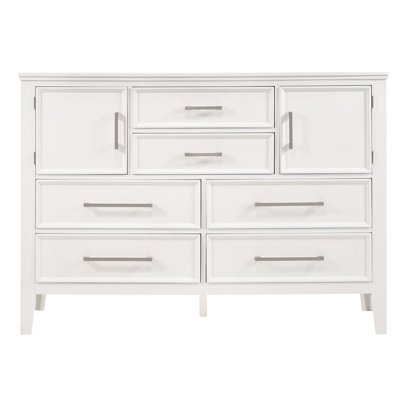New Classic Furniture Andover Transitional Solid Wood Dresser in White