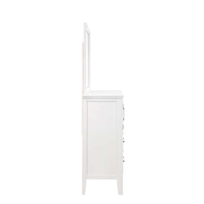 New Classic Furniture Andover Transitional Solid Wood Dresser in White