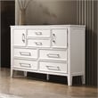 New Classic Furniture Andover Transitional Solid Wood Dresser in White