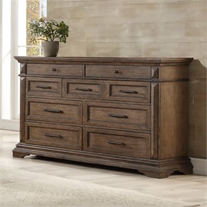new classic furniture mar vista traditional solid wood dresser in walnut