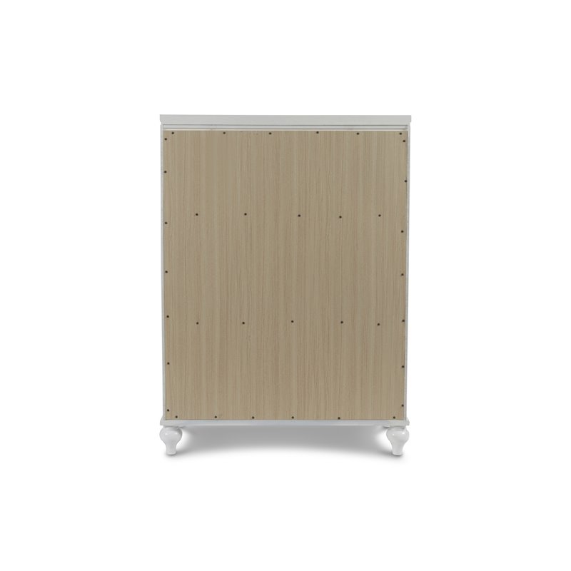 New Classic Furniture Modern Solid Wood Chest with Drawers in White