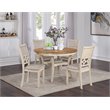 New Classic Furniture Mitchell 5-Piece Solid Wood Counter Set in Brown