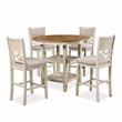 New Classic Furniture Mitchell 5-Piece Solid Wood Counter Set in Brown