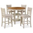 New Classic Furniture Mitchell 5-Piece Solid Wood Counter Set in Brown