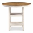 New Classic Furniture Cori 5-Piece Solid Wood Counter Dining Set in Brown/White