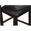 New Classic Furniture Gia Solid Wood Counter Drop Leaf Table w/ Chairs in Ebony