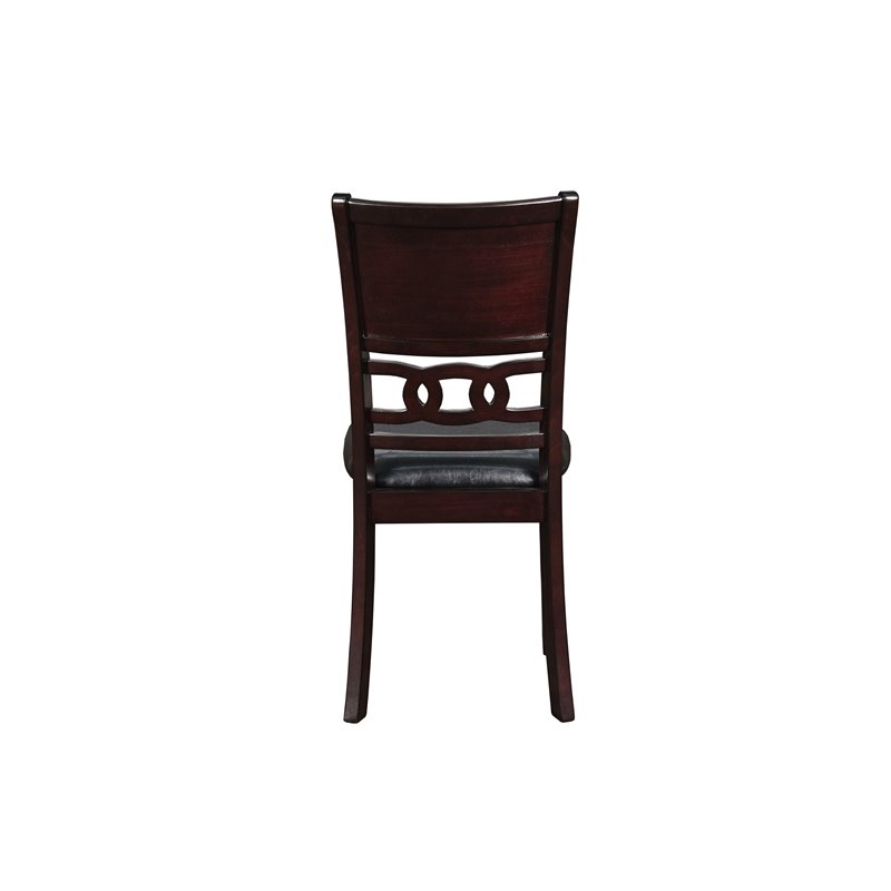 New Classic Furniture Gia Solid Wood Dining Drop Leaf Table w/ 2 Chairs in Ebony