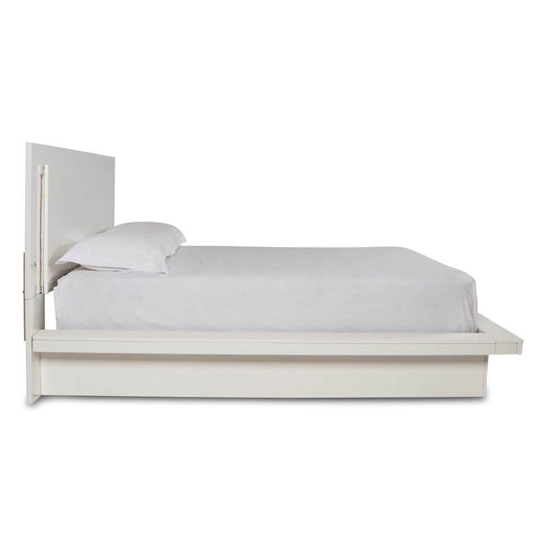 New Classic Furniture Sapphire Contemporary Solid Wood 6/6 Ek Bed in White