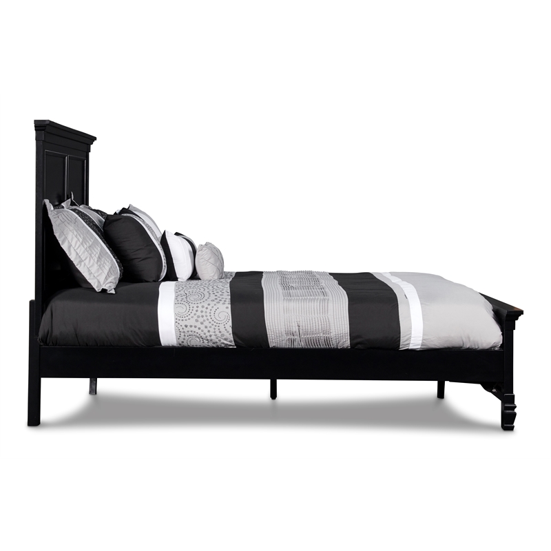 New Classic Furniture Tamarack Contemporary Solid Wood 4/6 Full Bed in Black