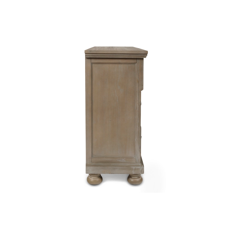 New Classic Furniture Allegra Solid Wood Engineered Wood Dresser in Pewter