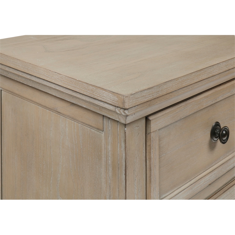 New Classic Furniture Allegra Solid Wood Engineered Wood Dresser in Pewter