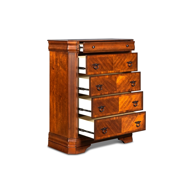 New Classic Furniture Sheridan Solid Wood Chest In Burnished Cherry BushFurnitureCollection Com