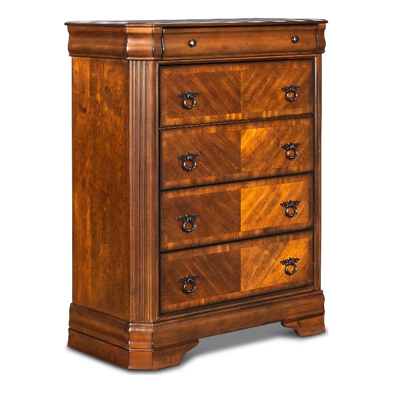 New Classic Furniture Sheridan Solid Wood Chest in Burnished Cherry