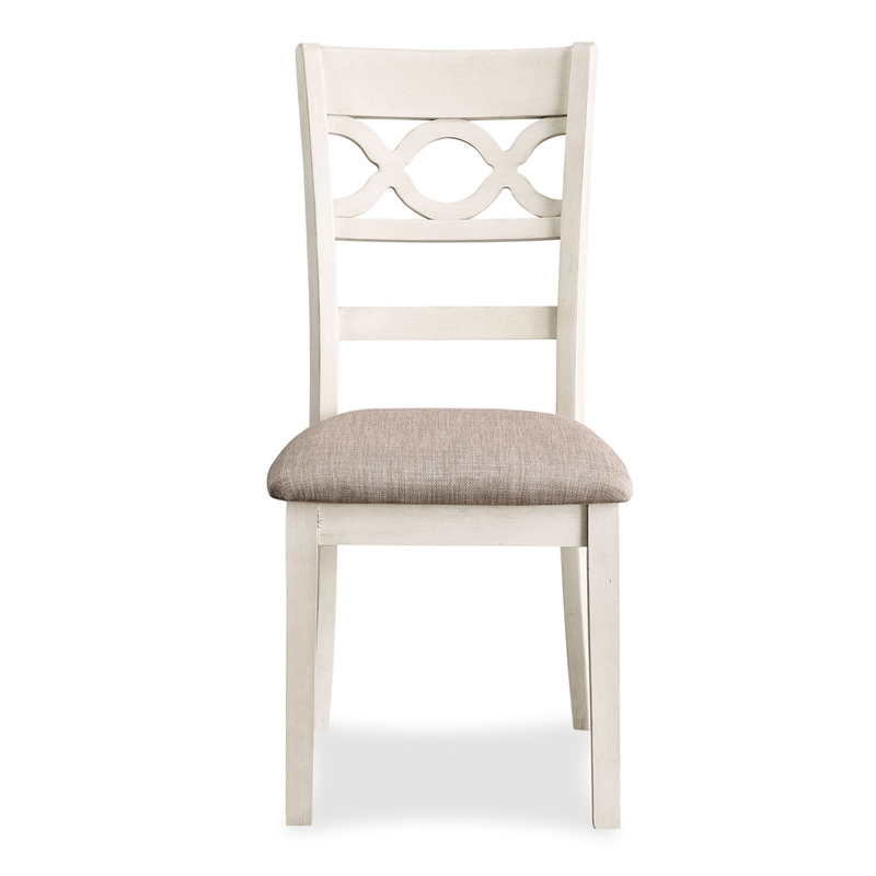 New Classic Furniture Cori 5-Piece Solid Wood Dining Set in Beige/Brown