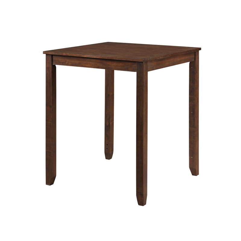 New Classic Furniture Gia Solid Wood Counter Table W/2 Chairs in Cherry Brown