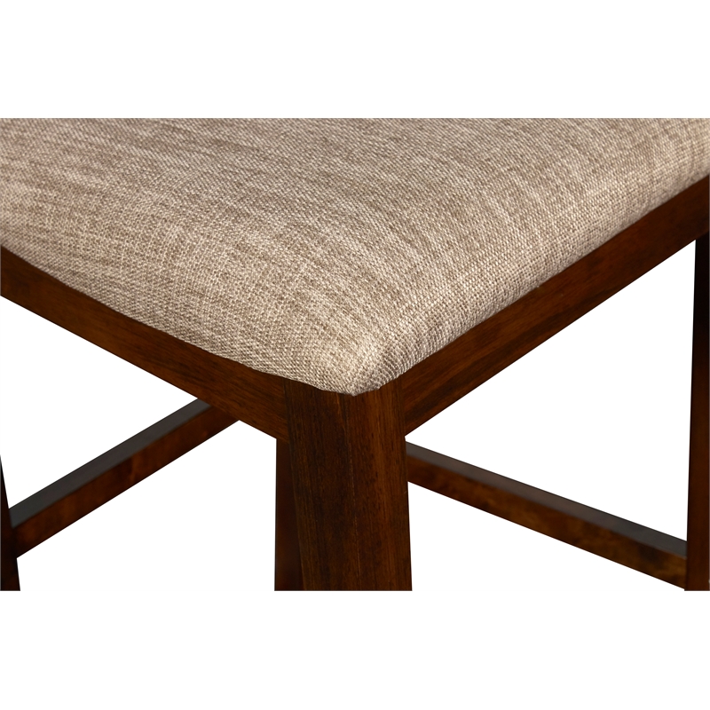 New Classic Furniture Gia Solid Wood Counter Chair in Cherry Brown (Set of 2)