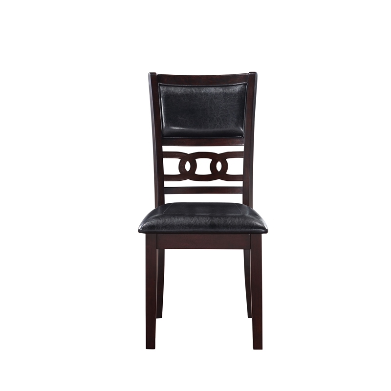 New Classic Furniture Gia Solid Wood Dining Chair in Ebony Black (Set of 2)