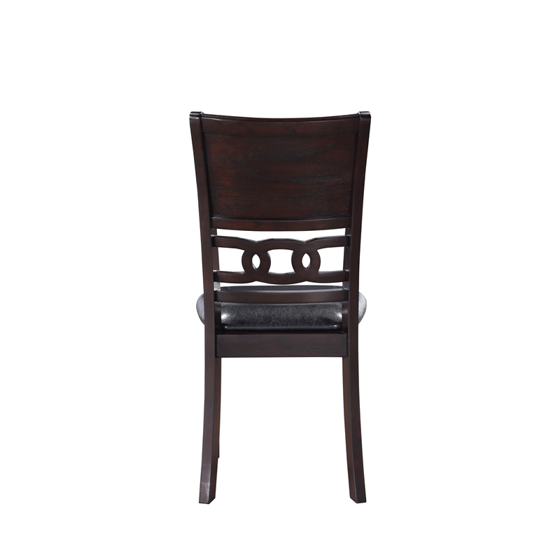 New Classic Furniture Gia Solid Wood Dining Chair in Ebony Black (Set of 2)