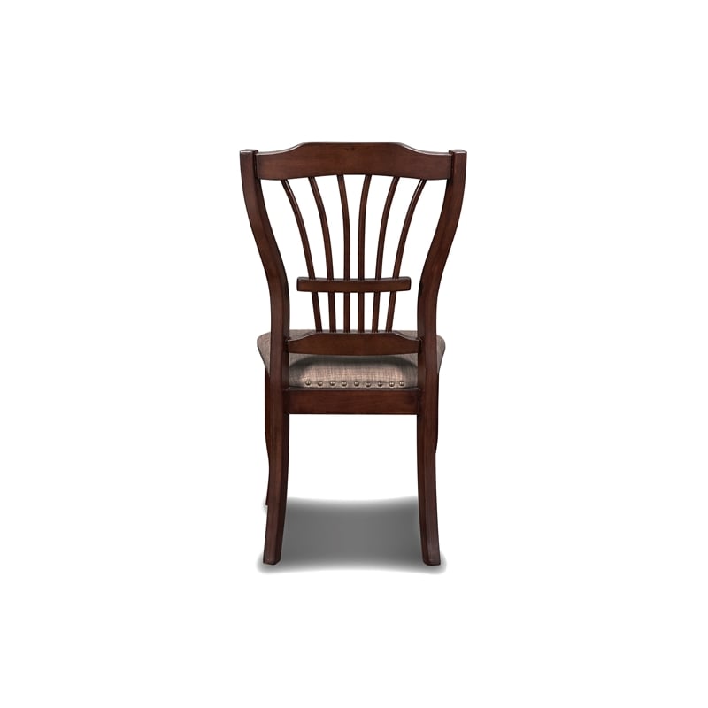 New Classic Furniture Bixby Solid Wood and Polyester Dining Chairs in Espresso