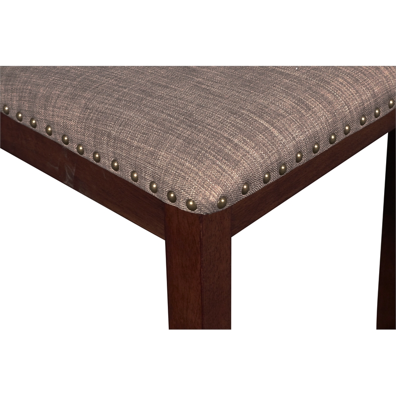 New Classic Furniture Bixby Solid Wood and Polyester Dining Chairs in Espresso