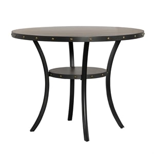 New Classic Furniture Crispin 48&quot Round Melamine Wood Counter Table in Gray