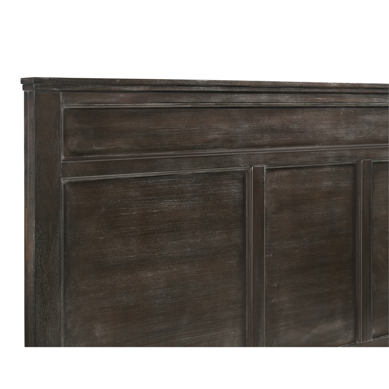 New Classic Furniture Andover Contemporary Solid Wood 5/0 Q Bed in Nutmeg Gray