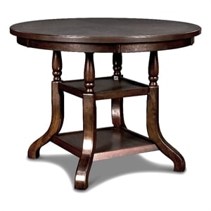 New Classic Furniture Bixby Solid Wood Counter Dining Table in Espresso