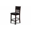 New Classic Furniture Gia Solid Wood Counter Table W/2 Chairs in Ebony Black