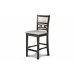 New Classic Furniture Gia Solid Wood Counter Drop Leaf Table W/2 Chairs in Gray