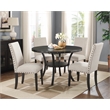 New Classic Furniture Crispin Wood Round Dining Table & 4 Chairs - Natural
