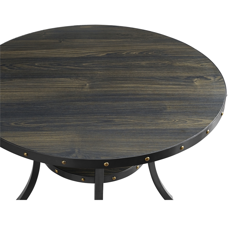 New Classic Furniture Crispin Wood Round Dining Table & 4 Chairs - Natural