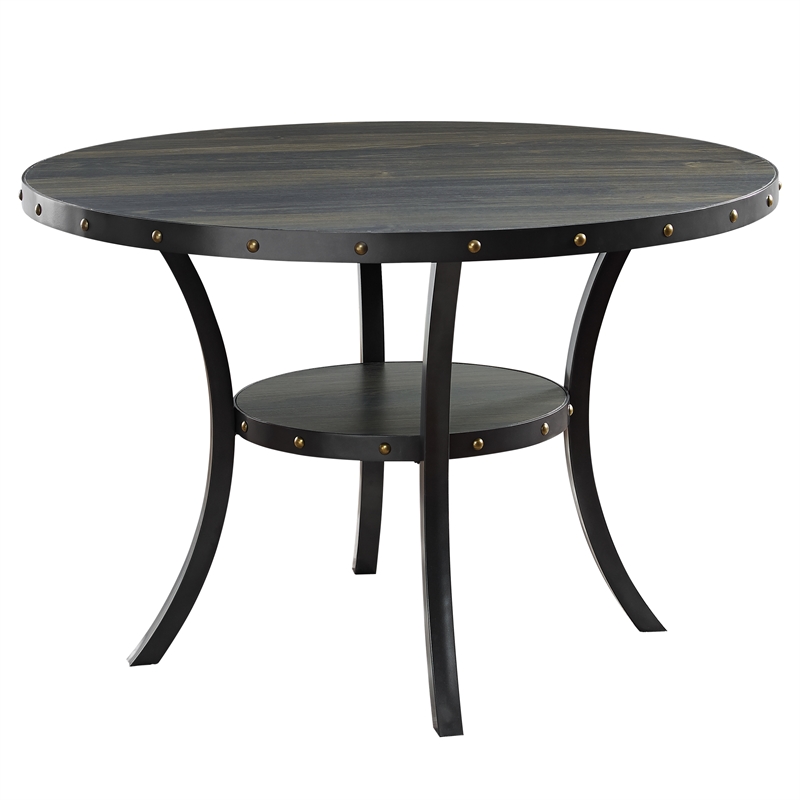 New Classic Furniture Crispin Wood Round Dining Table & 4 Chairs - Natural