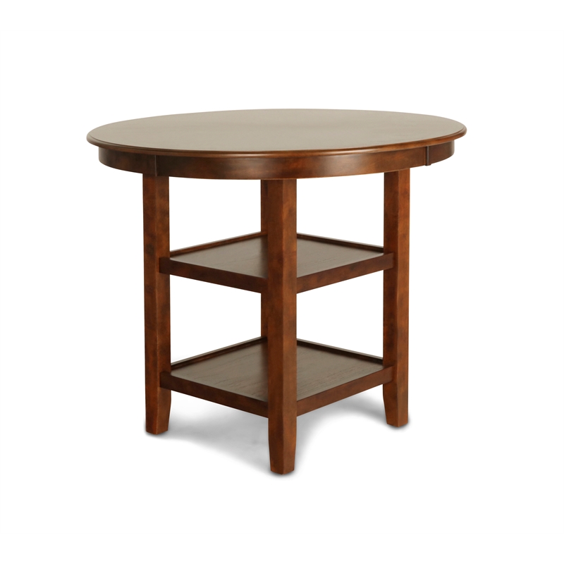 New Classic Furniture Gia 5-Piece Transitional Wood Dining Set in Brown