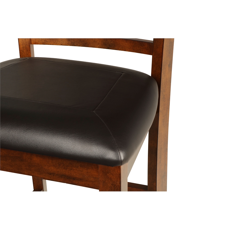 New Classic Furniture Gia 5-Piece Transitional Wood Dining Set in Brown