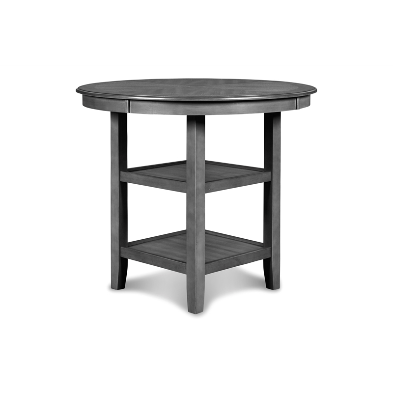 New Classic Furniture Gia 5-Piece Transitional Wood Dining Set in Gray