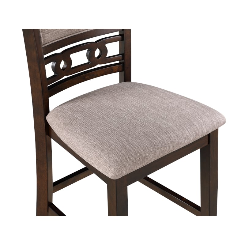 New Classic Furniture Gia 5-Piece Transitional Wood Counter Set in Cherry