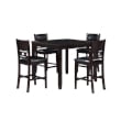 New Classic Furniture Gia 5-Piece Transitional Wood Counter Set in Ebony