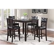New Classic Furniture Gia 5-Piece Transitional Wood Counter Set in Ebony