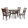 New Classic Furniture Mitchell 5-Piece Transitional Wood Dining Set in Cherry