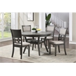 New Classic Furniture Mitchell 5-Piece Transitional Wood Dining Set in Gray